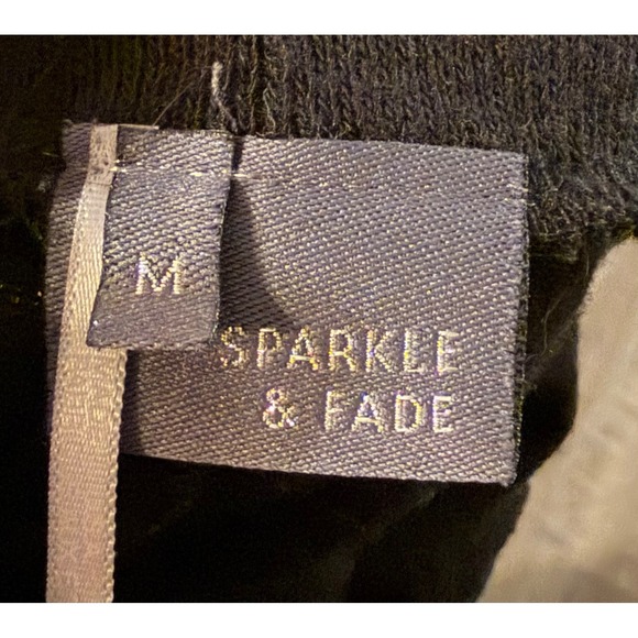 Sparkle & Fade Womens Black Ribbed Knit Scoop Neck 3/4 Sleeve Mini Shift Dress M - Picture 3 of 4